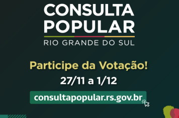 VOTAÇÃO DA CONSULTA POPULAR 2023 INICIA NESTA SEGUNDA-FEIRA, 27