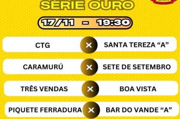 JOGOS DO CAMPEONATO MUNICIPAL DE BOCHAS SÉRIE OURO