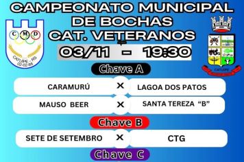 CAMPEONATO MUNICIPAL DE BOCHAS CATEGORIA VETERANOS