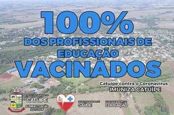 CATUÍPE IMUNIZA 100% DOS PROFISSIONAIS DA ÁREA DE EDUCAÇÃO CONTRA A COVID-19