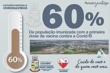 CATUÍPE TEM 60% DA POPULAÇÃO IMUNIZADA COM A PRIMEIRA DOSE DA VACINA CONTRA A COVI-19