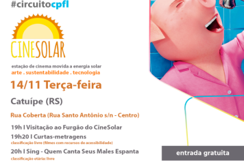 O PRIMEIRO CINEMA ITINERANTE MOVIDO A ENERGIA SOLAR DO BRASIL, CHEGA A CATUÍPE  COM UMA PROGRAMAÇÃO ESPECIAL E GRATUITA