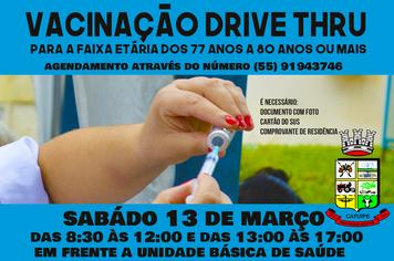 SISTEMA DRIVE THRU DE VACINAÇÃO NESTE SÁBADO