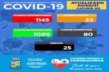 BOLETIM EPIDEMIOLÓGICO DO DIA 30 JUNHO DE 2021
