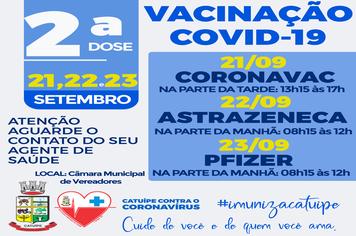 CALENDÁRIO DE VACINAÇÃO DIA 21, 22 E 23 DE SETEMBRO DE 2021
