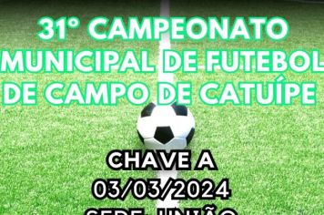 CAMPEONATO DE FUTEBOL DE CAMPO- JOGOS DOMINGO DIA 3 DE MARÇO