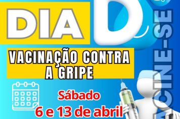 DIA D DA CAMPANHA DE VACINAÇÃO CONTRA A GRIPE SERÁ DIA 6 E DIA 13 DE ABRIL EM CATUÍPE