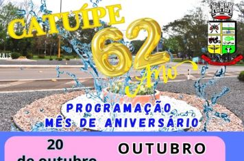 PROGRAMAÇÃO MÊS DE ANIVERSÁRIO DO MUNICÍPIO DE CATUÍPE