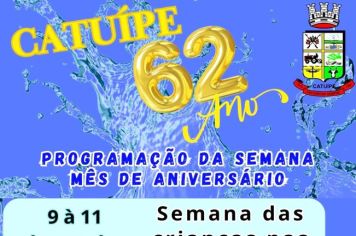 PROGRAMAÇÃO DA SEMANA – CATUÍPE 62 ANOS