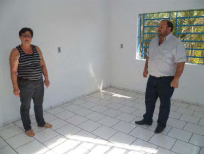 Baroni visita obra de ampliação da casa familiar rural