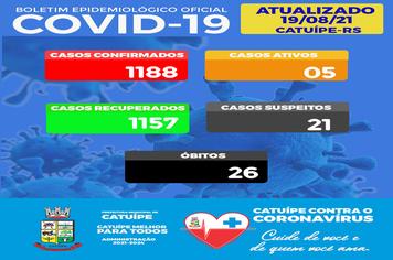 BOLETIM EPIDEMIOLÓGICO DO DIA 19 DE AGOSTO DE 2021