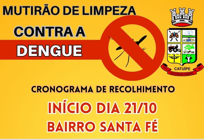 MUTIRÃO DE LIMPEZA CONTRA A DENGUE