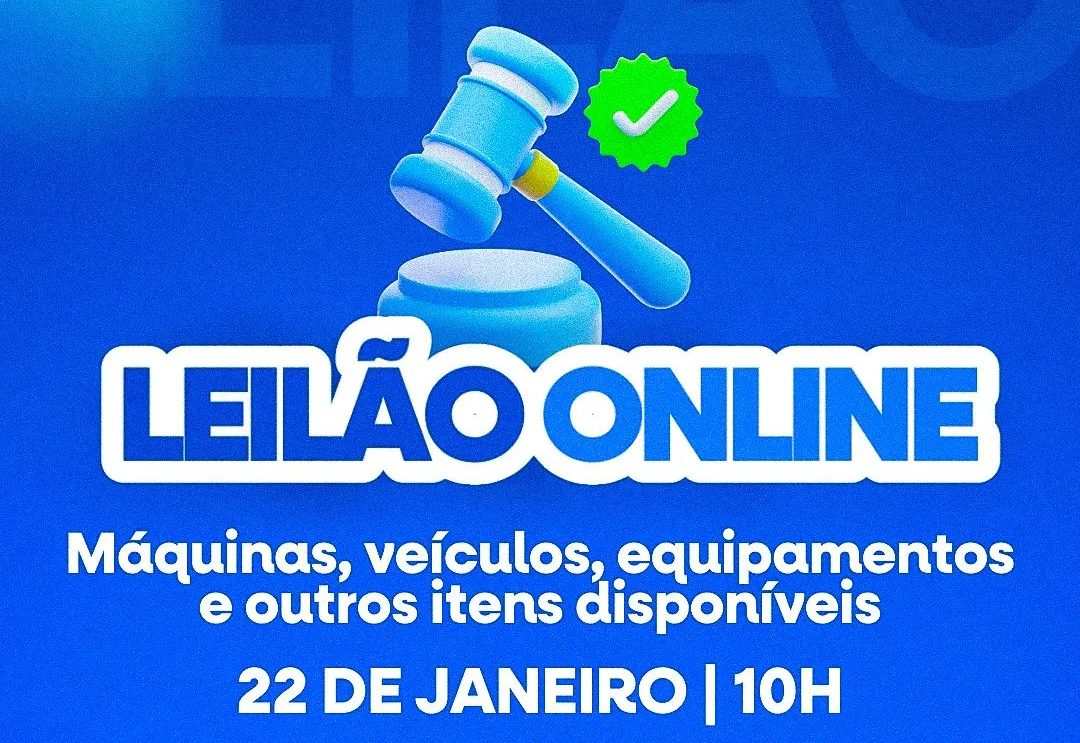 Bens do Município serão leiloados de forma online