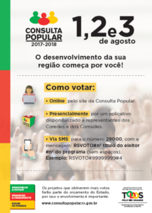 Consulta Popular 2017 O desenvolvimento da sua região começa por você