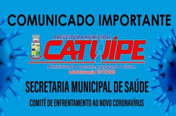 MUNICÍPIO DE CATUÍPE REGISTRA PRIMEIRO ÓBITO POR COVID-19